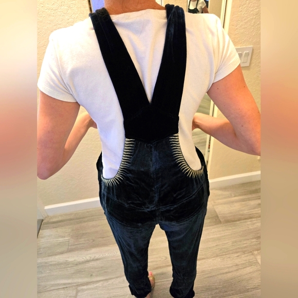 Zadig and Voltaire dark emerald green Velvety Plush jumpsuite. New. Size M - Picture 5 of 15